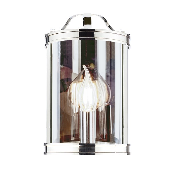 (image for) Laura Ashley Harrington Wall Light Polished Nickel Glass